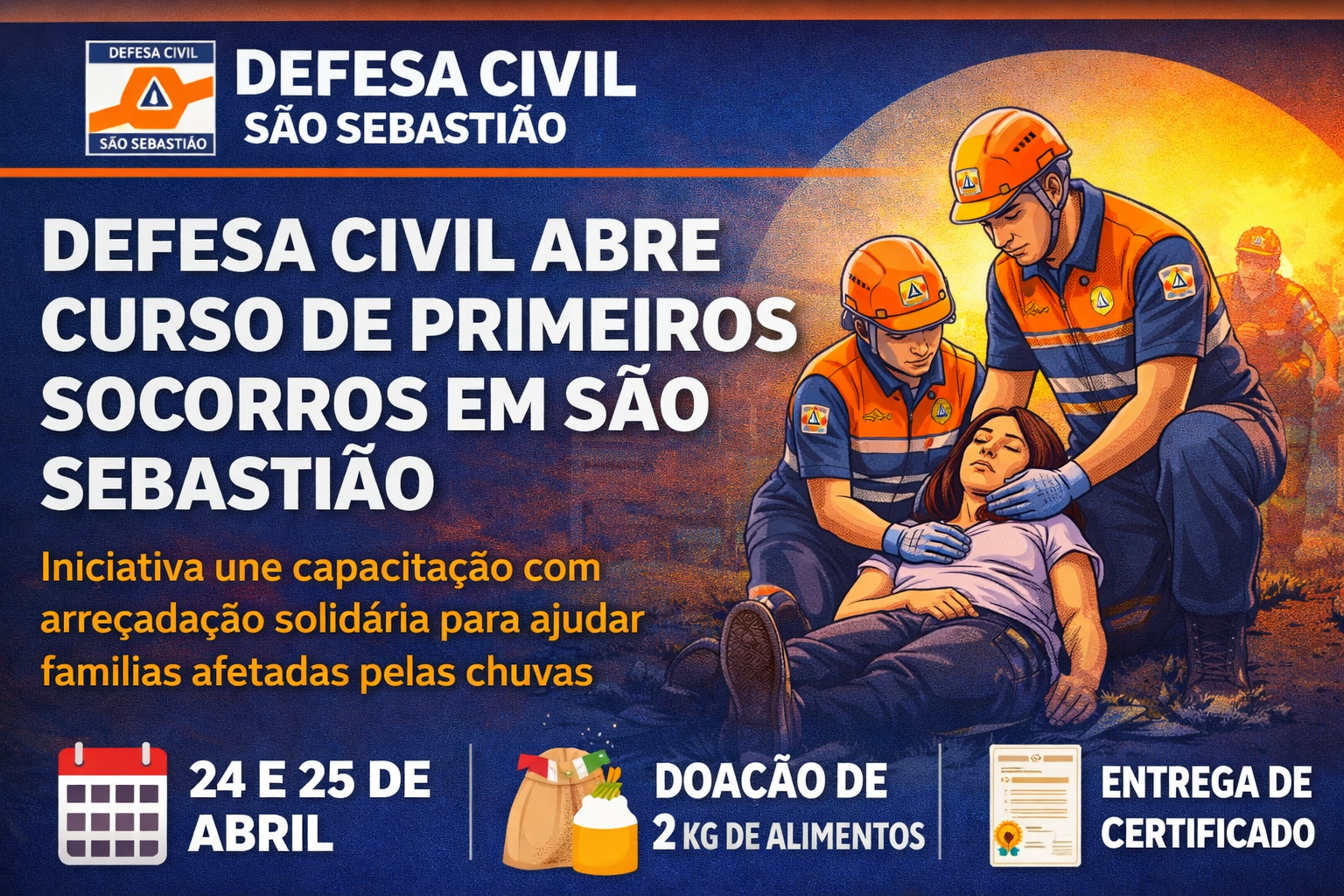 SÃO SEBASTIÃO: CHAMADO SOLIDÁRIO DEFESA CIVIL