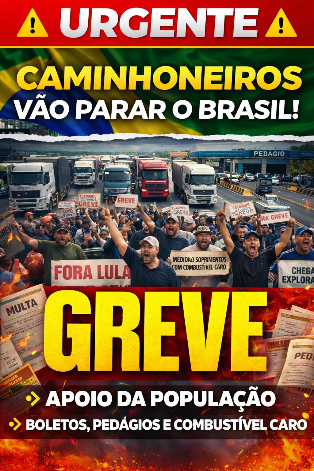 GREVE:CAMINHONEIROS PARAM TUDO