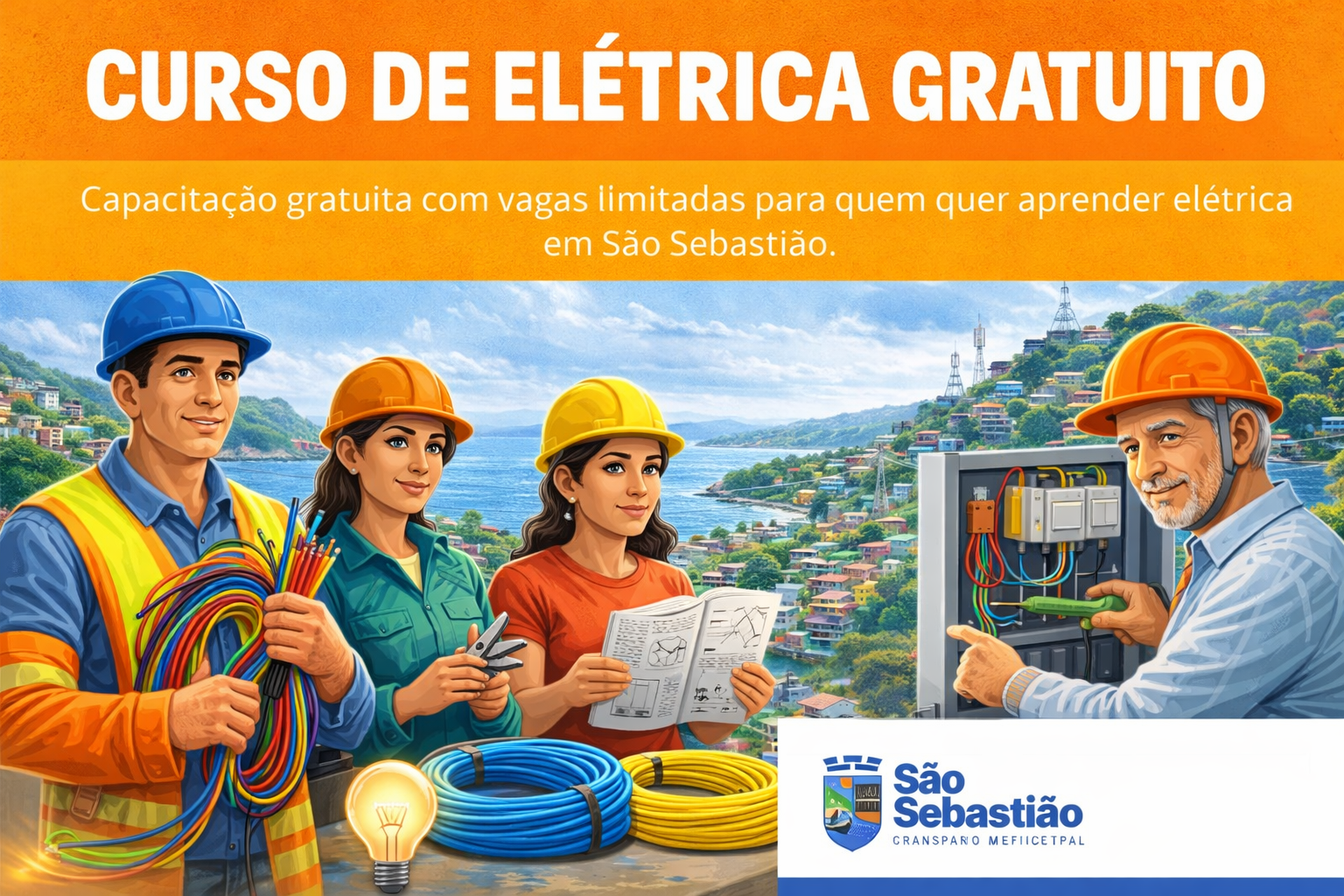 SÃO SEBASTIÃO: CURSO DE ELÉTRICA GRATUITO