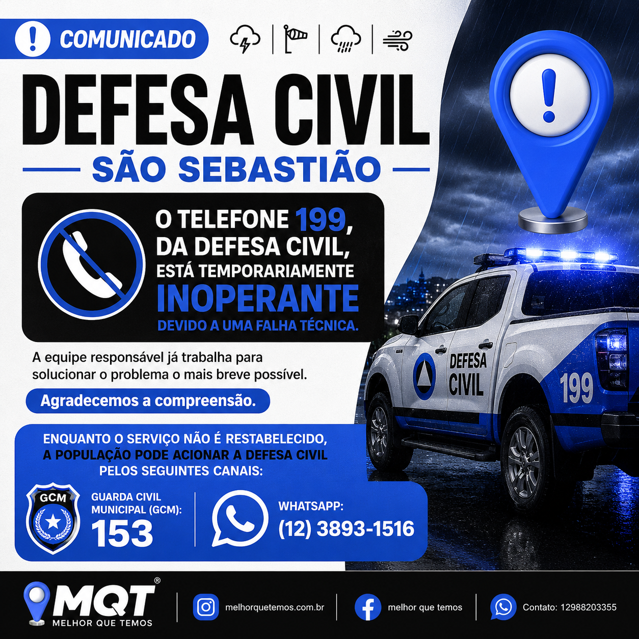 DEFESA CIVIL DE SÃO SEBASTIÃO INFORMA