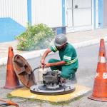 SABESP REALIZA TESTES DE FUMAÇA EM SÃO SEBASTIÃO
