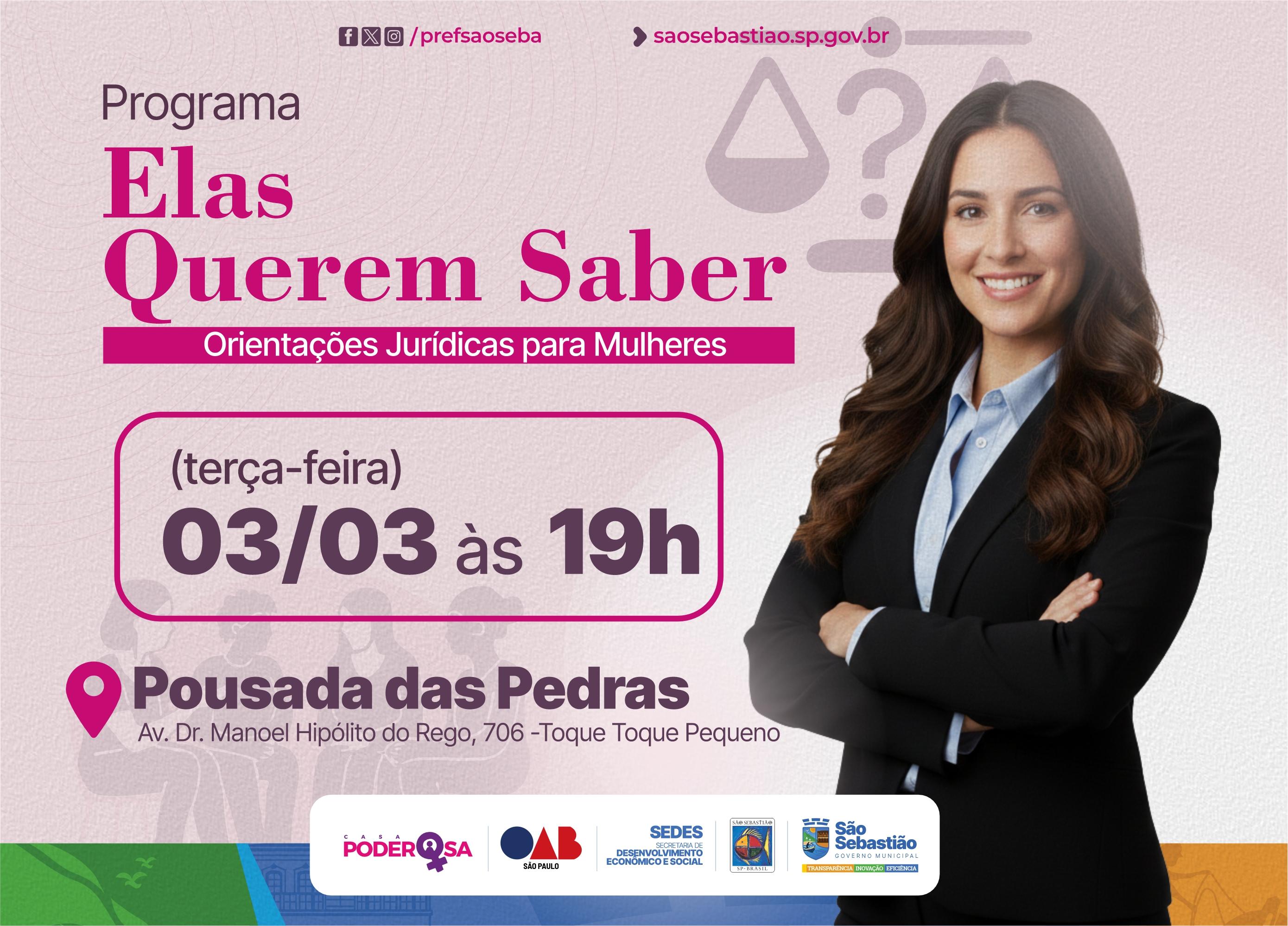 SÃO SEBASTIÃO FORTALECE MULHERES