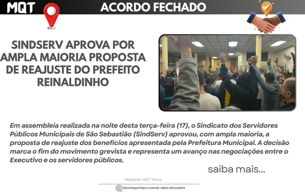 SindServ aprova reajuste do prefeito Reinaldinho