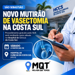 SÃO SEBASTIÃO:COSTA SUL TERÁ NOVO MUTIRÃO DE VASECTOMIA