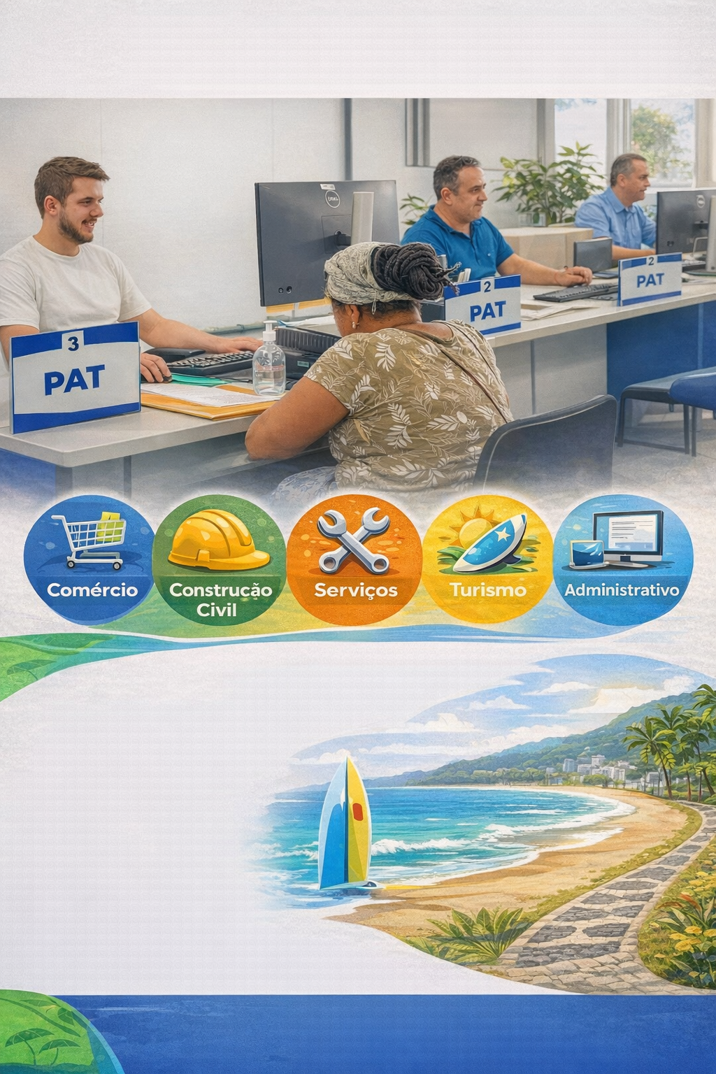 SÃO SEBASTIÃO: PAT COM 82 VAGAS DE EMPREGO