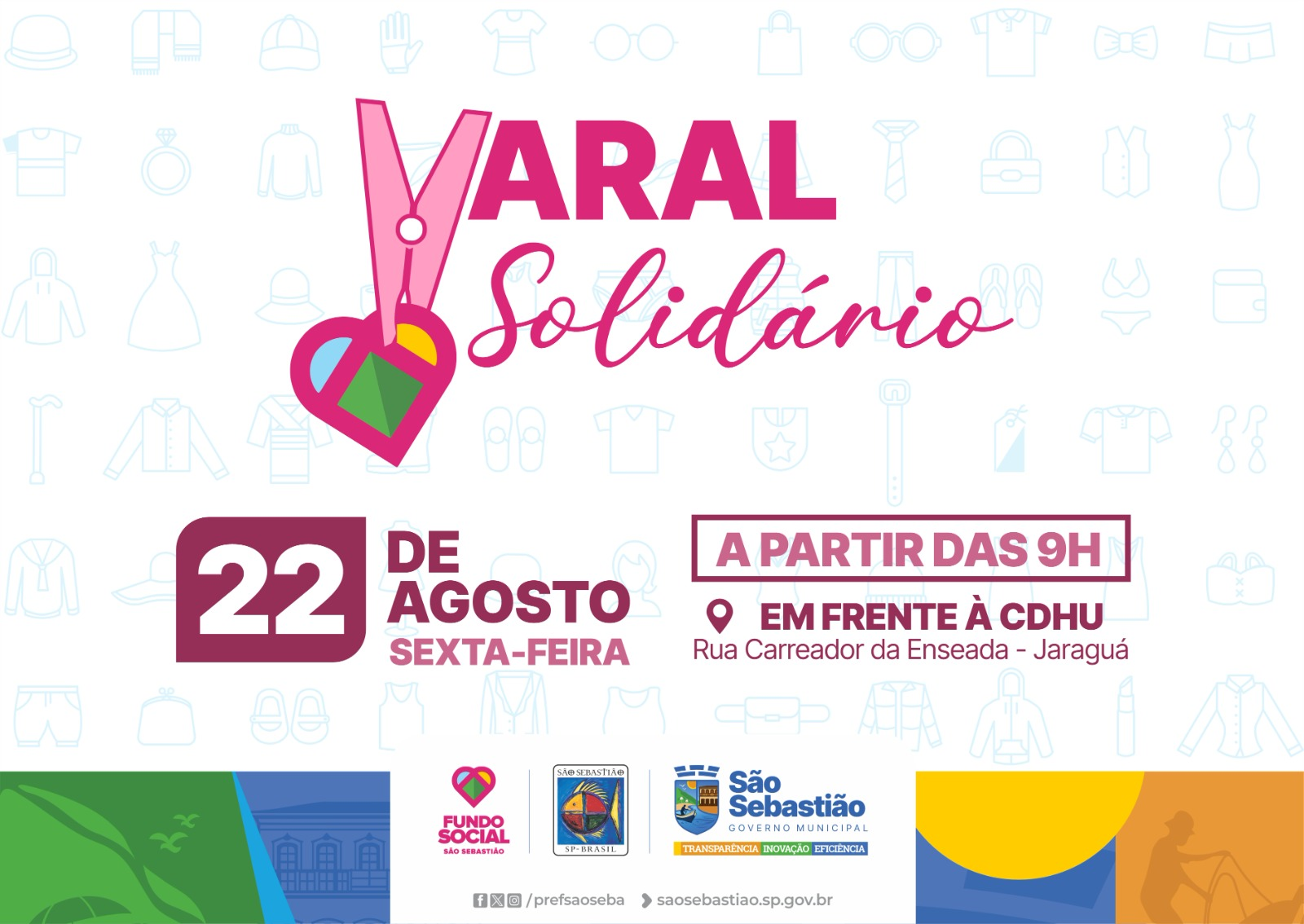 Fundo Social leva Varal Solidário ao bairro Jaraguá nesta sexta-feira