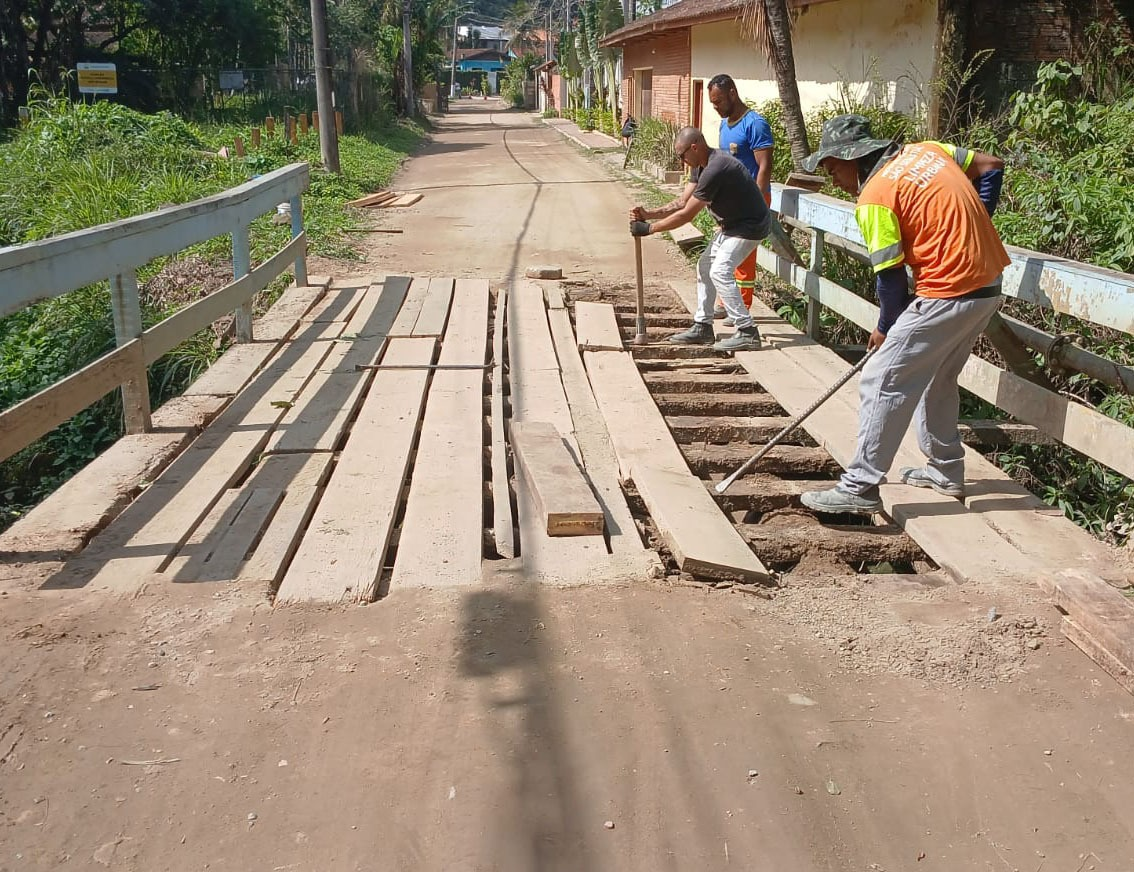 Prefeitura de São Sebastião reforça segurança em ponte de Maresias após manutenção da Sesep