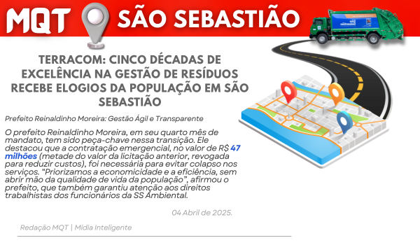 Terracom Elogiada em São Sebastião