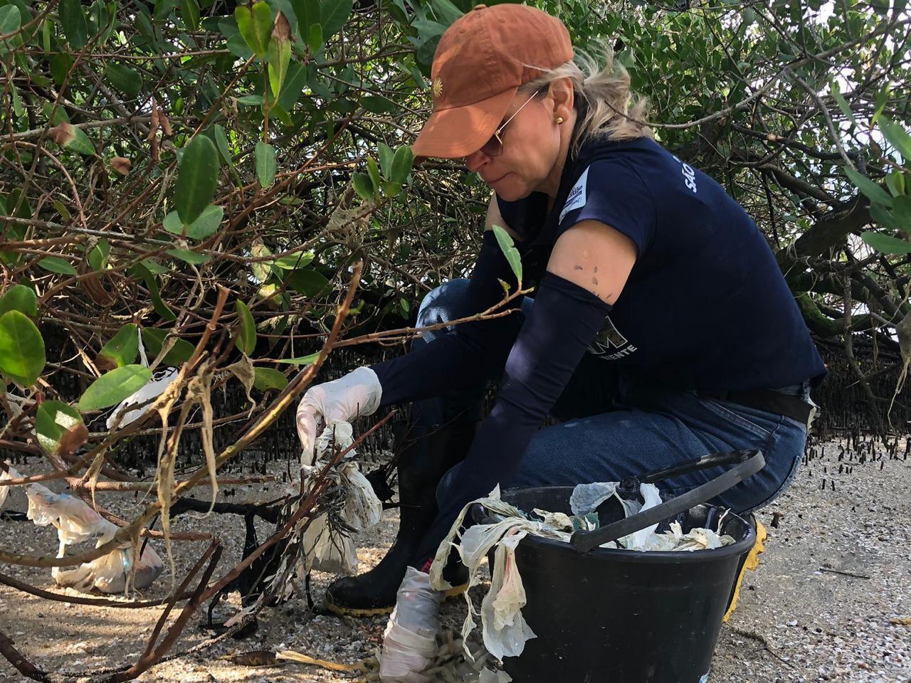 Mais de 90 kg de lixo são removidos do Mangue do Araçá
